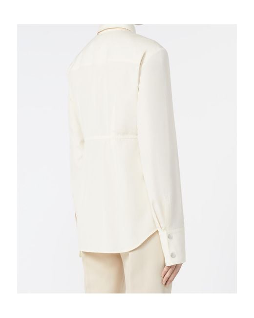Sportmax White Azoto Button-Up Long-Sleeved Shirt