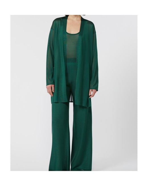 Max Mara Green Viscose Yarn Top