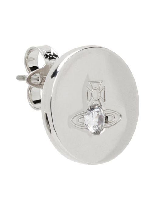Vivienne Westwood White Lewis Stud Earrings for men