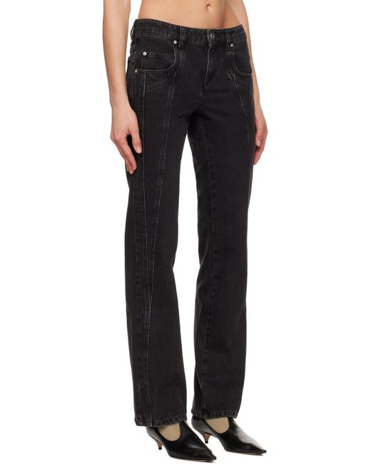 Isabel Marant Black Isabel Marant Étoile Jaylis Straight Leg Jeans