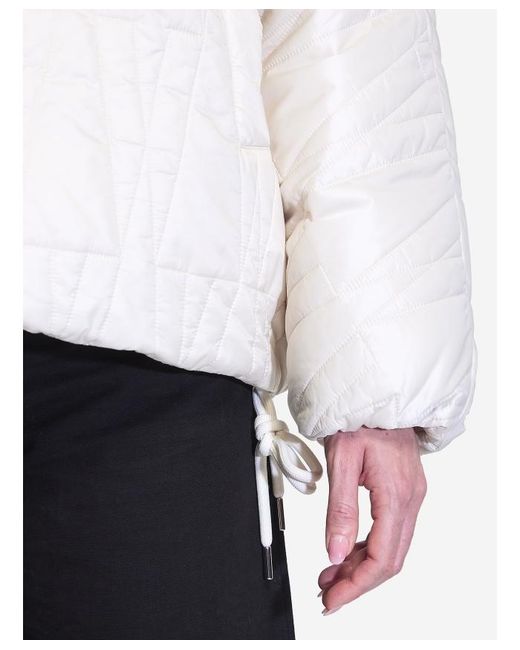 Moncler White Long-Sleeved Down Jacket