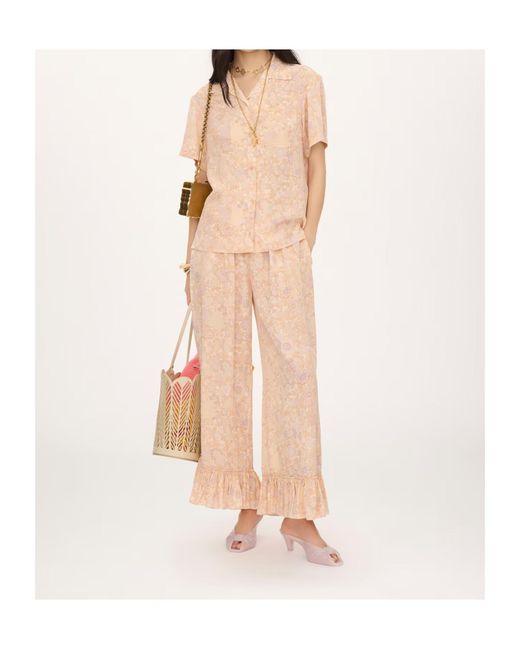 Chloé Natural Chloé Cropped Fluid Trousers