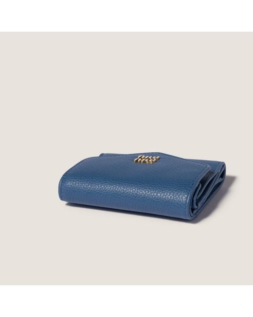 Miu Miu Blue Small Leather Wallet