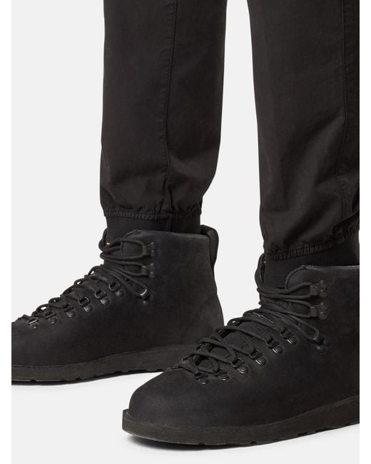 Stone Island Black Regular-Tapered-Fit Cargo Trousers With Zip Pockets for men
