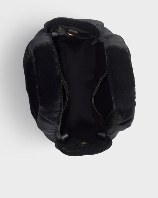 Prada Black Padded Velvet Mini Handbag