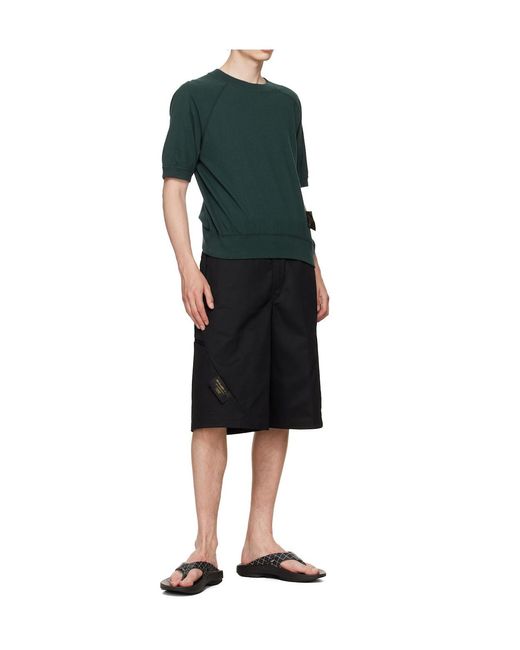 Undercover Black Grid-Print Sandals for men