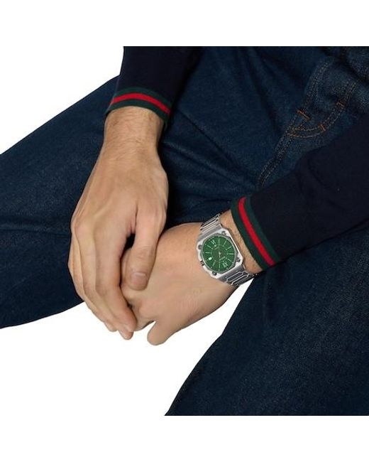 Gucci Green G-Flat Watch, 36Mm for men