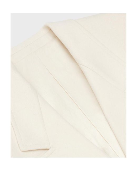Celine Short Drooping Suit Jacket in White | Lyst