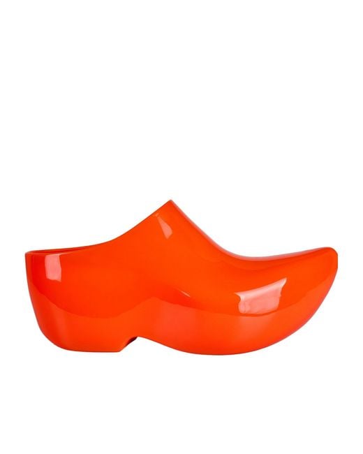 Balenciaga Orange Techno Flat Sandals for men