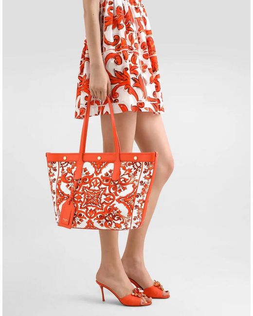 Dolce & Gabbana Red Atene Shopping Bag