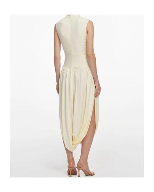 Self-Portrait Natural Wrap Midi Dress