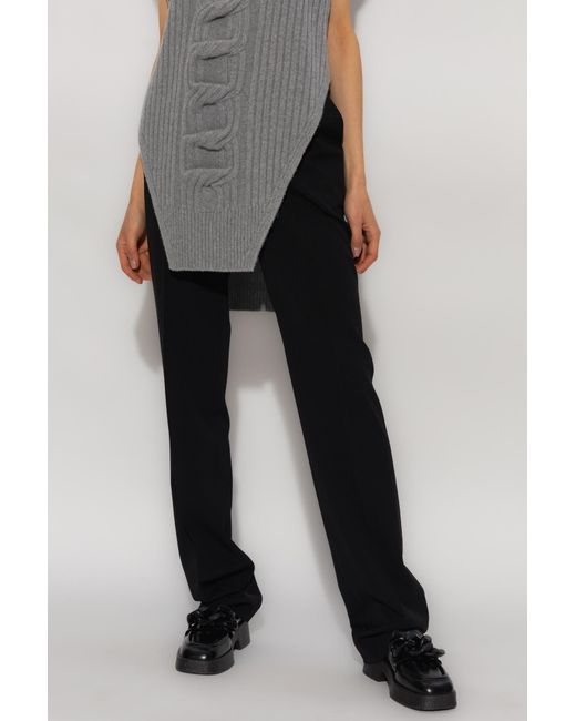 Stella McCartney Black Pleated Front Trousers