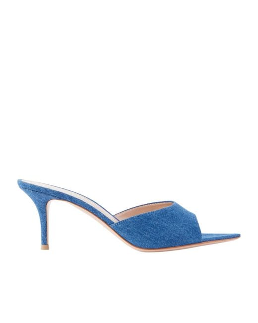 Gianvito Rossi Blue Denim Sandals