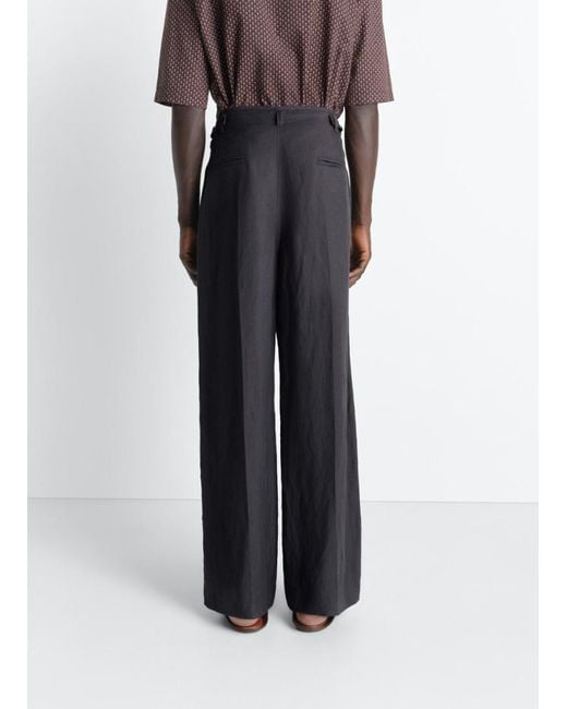 Lemaire Blue Pleated Tailored Pants for men