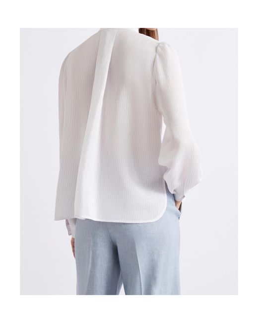 Marella White Silk And Viscose Blouse