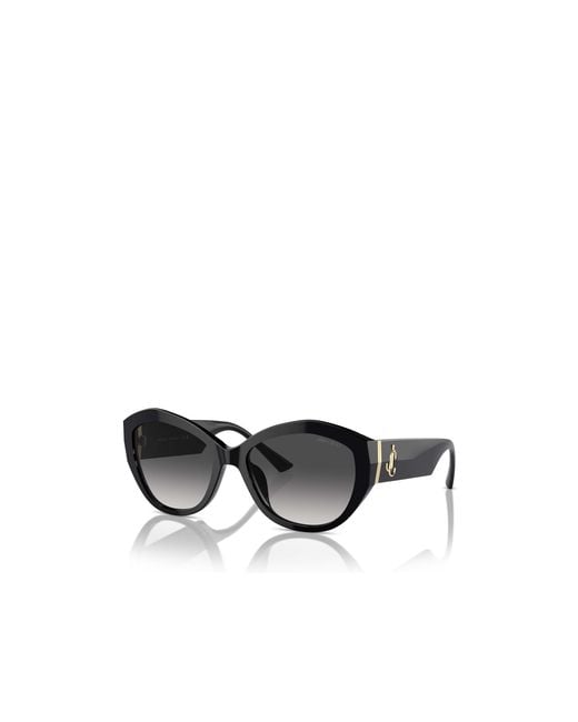Jimmy Choo White Eyewear Geometric Frame Sunglasses