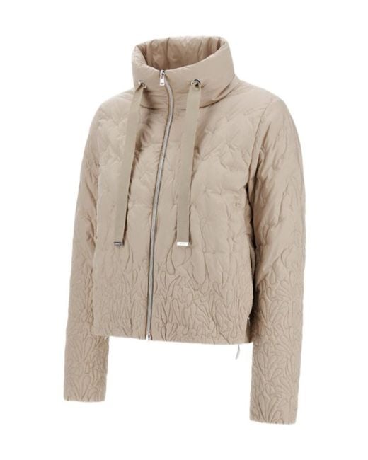 Herno Natural Quilted High-Neck Jacket
