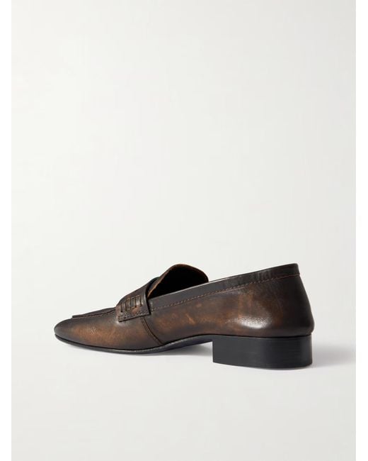 Dries Van Noten Black Block Heel Penny Loafers