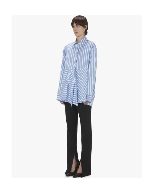 J.W. Anderson Blue Jw Anderson Peplum Drape Shirt