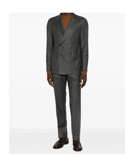 Tagliatore Gray Long-Sleeve Suit Set for men