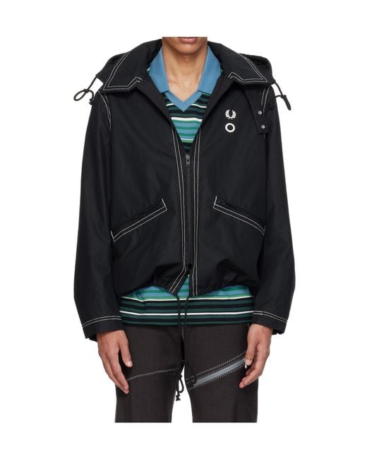 Craig Green Black X Fred Perry Collaboration Alpine Long-Sleeve Casual Jacket for men