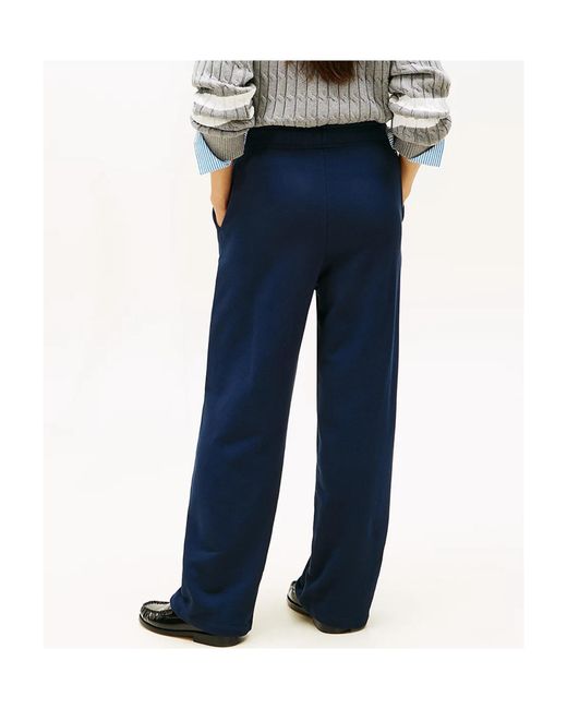 Tommy Hilfiger Blue Logo-Embroidered Track Pants