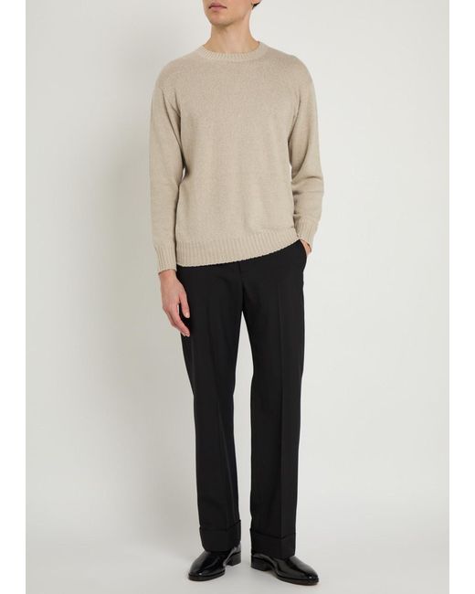 Tod's Natural Crew-Neck Cotton-Knit Jumper for men