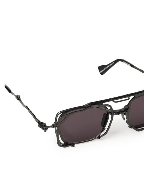 Kuboraum White Geometric Sunglasses for men