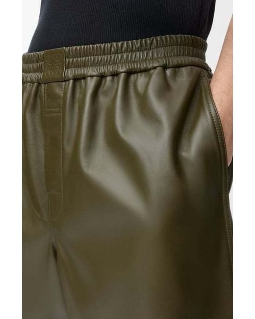 Loewe Green Elastic Waist Shorts for men