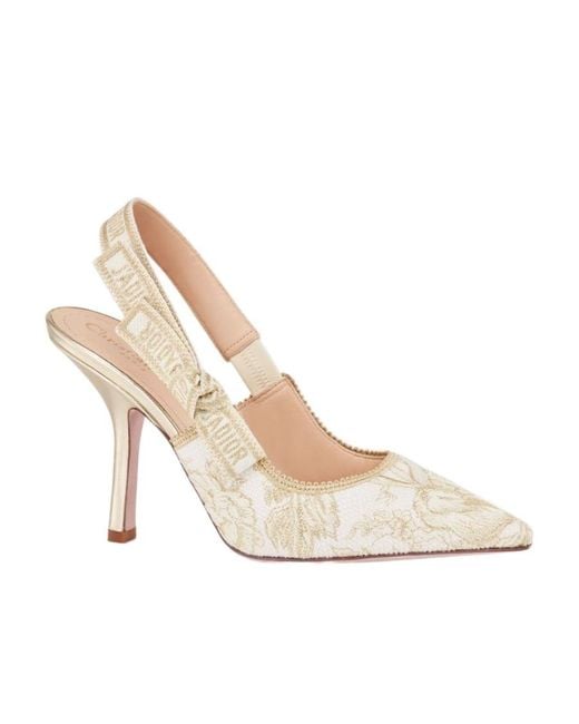 Dior White Logo High-Heeled Sandals