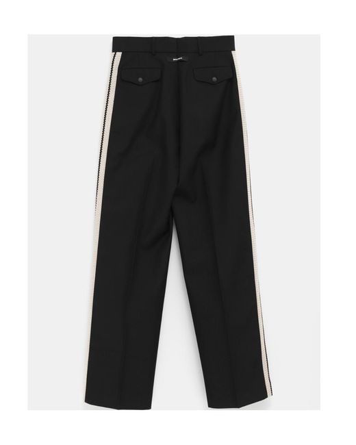 Palm Angels Black Side Striped Track Pants for men