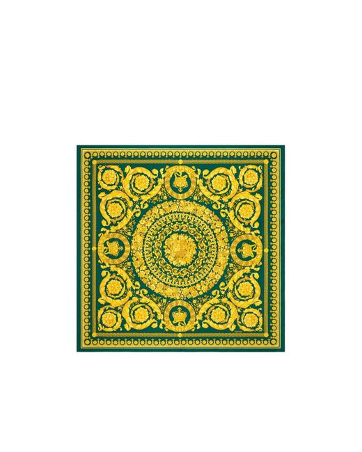 Versace Green Baroque Pattern Scarf for men
