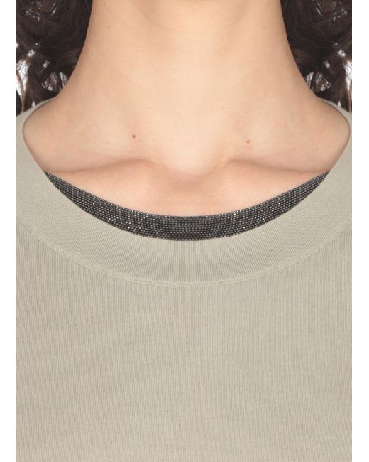 Brunello Cucinelli White Short-Sleeved T-Shirt