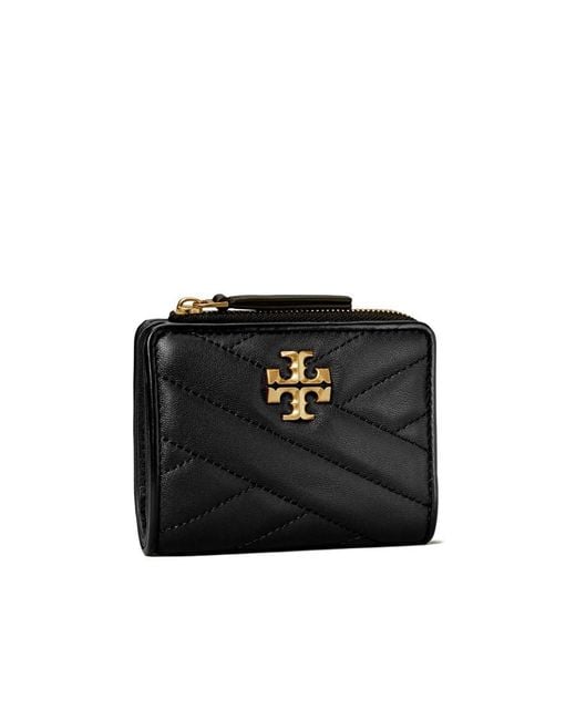 Tory Burch Black Kira Chevron Quilted Bi-Fold Wallet