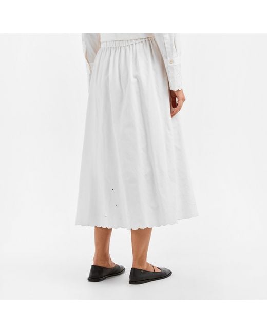 Weekend by Maxmara White Minimalist Versatile Skirt