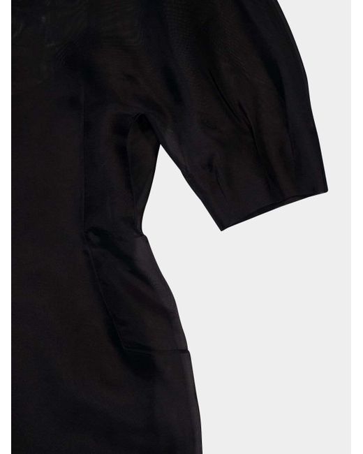 Gabriela Hearst Black Short Sleeve Dress