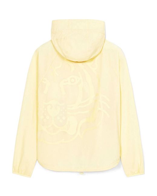 KENZO Yellow Zip-Up Hooded Jacket for men