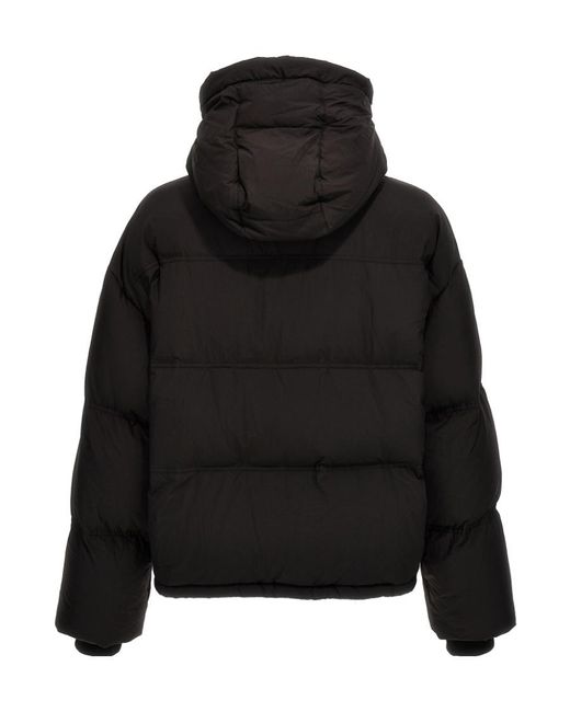 AMI Black Down Jacket With Detachable Hood for men