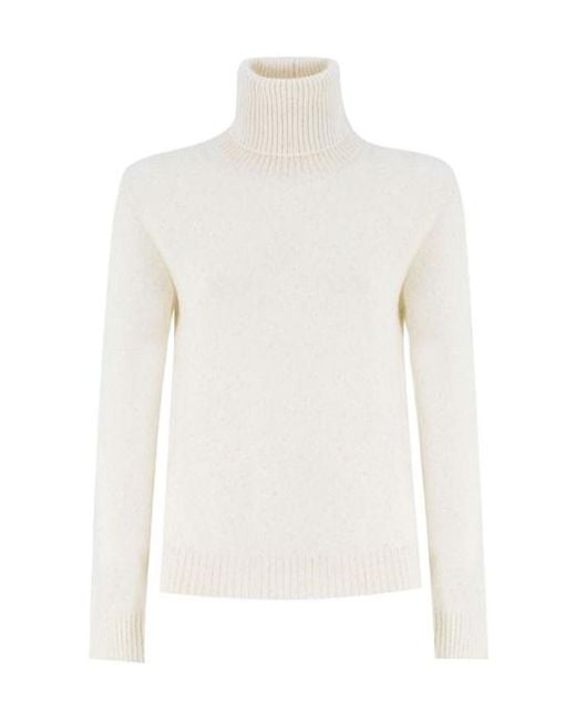 Fabiana Filippi White Turtleneck Jumper