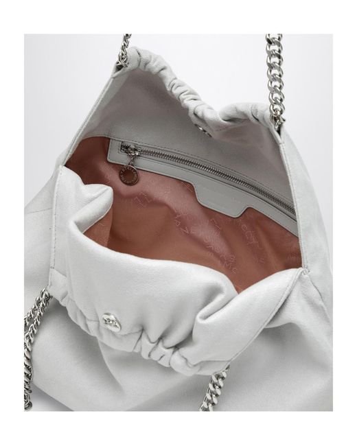 Stella McCartney Gray Logo Plaque Falabella Tote Bag