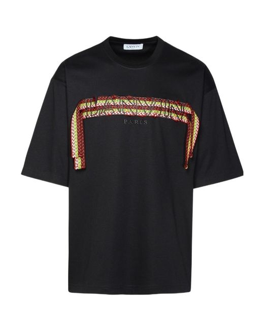 Lanvin Black Cotton T-Shirt for men