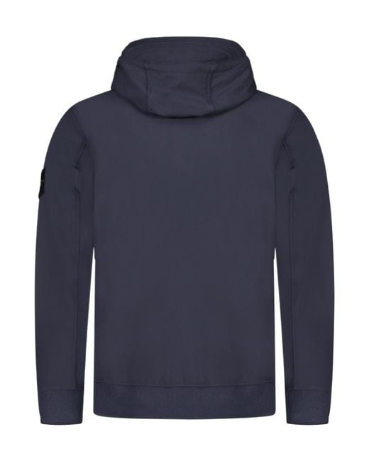 Stone Island Blue Zip-Up Drawstring Jacket for men