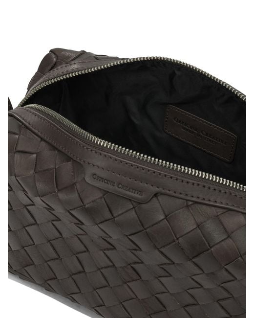 Officine Creative Black 'Armor 014' Clutch for men