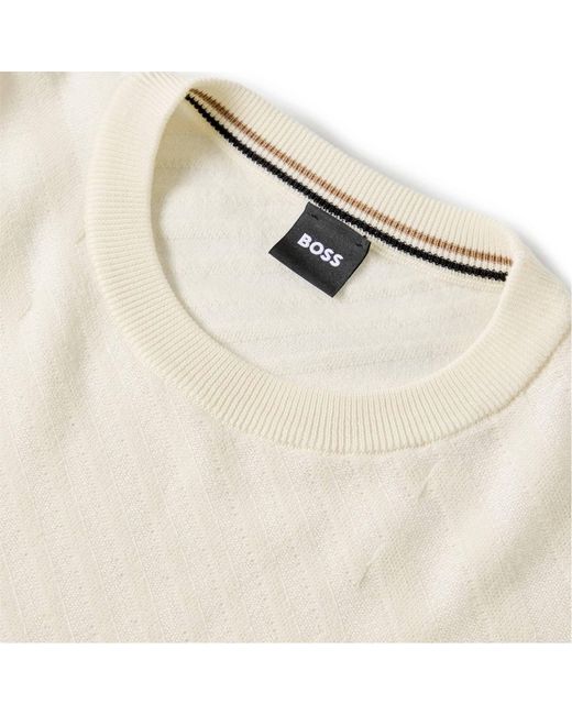 Boss White Knitted Top for men