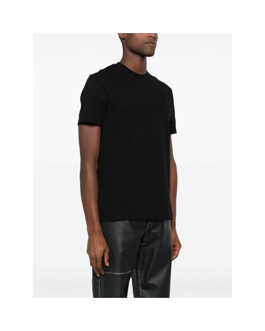 Ferragamo Black Ferragamo Logo Patch Crewneck T-Shirt for men