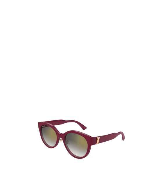 Cartier Multicolor Round Frame Sunglasses