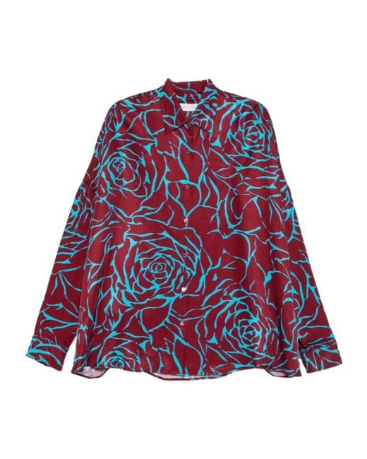 Dries Van Noten Red Printed Shirt
