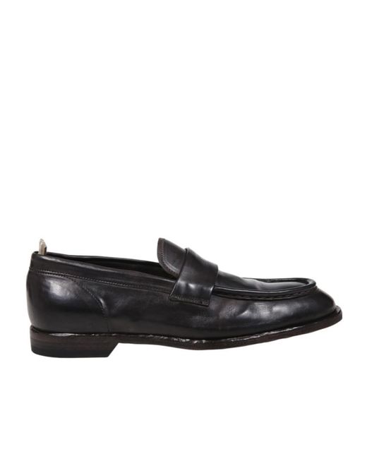 Officine Creative Black Sound 001 Penny Loafers for men