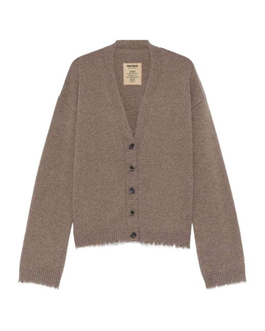 Uma Wang Brown Over Cashmere Cardigan