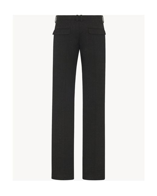 The Row Black Selvie Low Rise Straight Leg Trousers